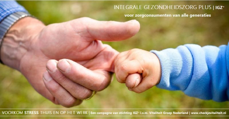 Basis - IGZ 004B Opa en kind handinhand tekst